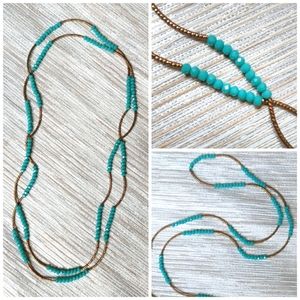 Stretchy 36" long beaded necklace
